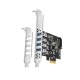 Axagon PCEU-43RS. Tarjeta PCIe x1 a 4 USB 3.0